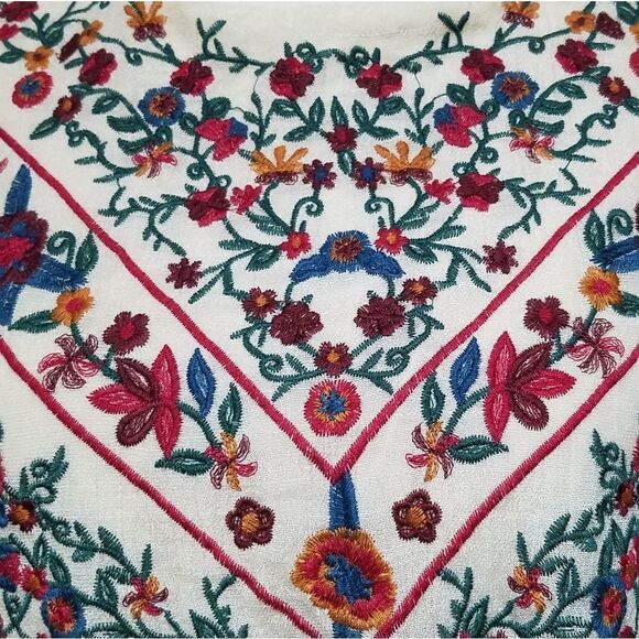 Umgee Boho Bliss Cream Floral Embroidered Dress - Picture 8 of 15